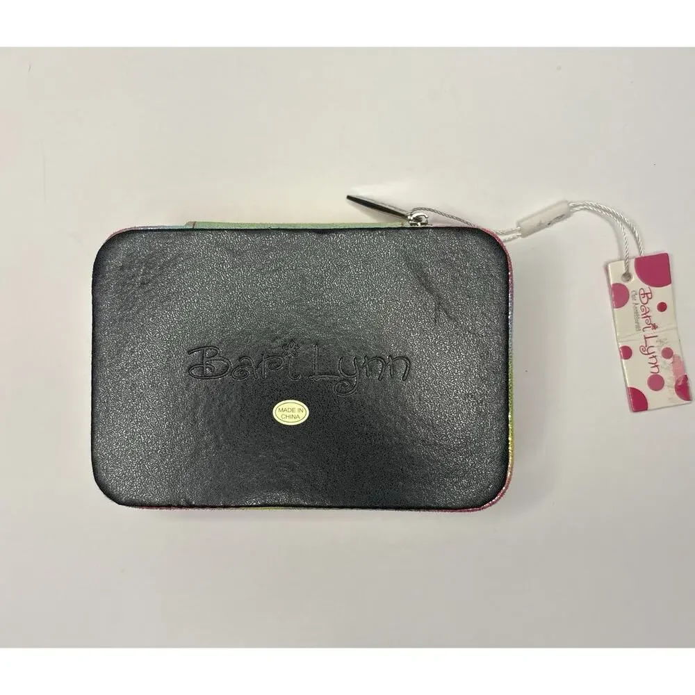 NWT Bari Lynn Rainbow Sparkle Shimmer Travel Jewelry Case 6” x 4”